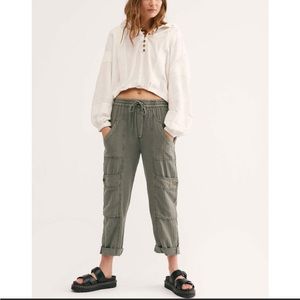 Free People Feelin Good Utility Pull-On Pants